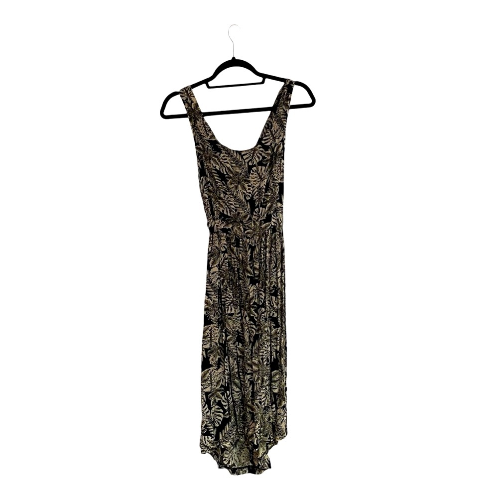 Zara Trafaluc backless leaf print dress